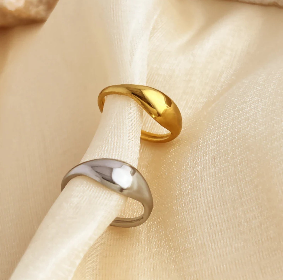 ANILLO FAKE CROISSANT SILVER
