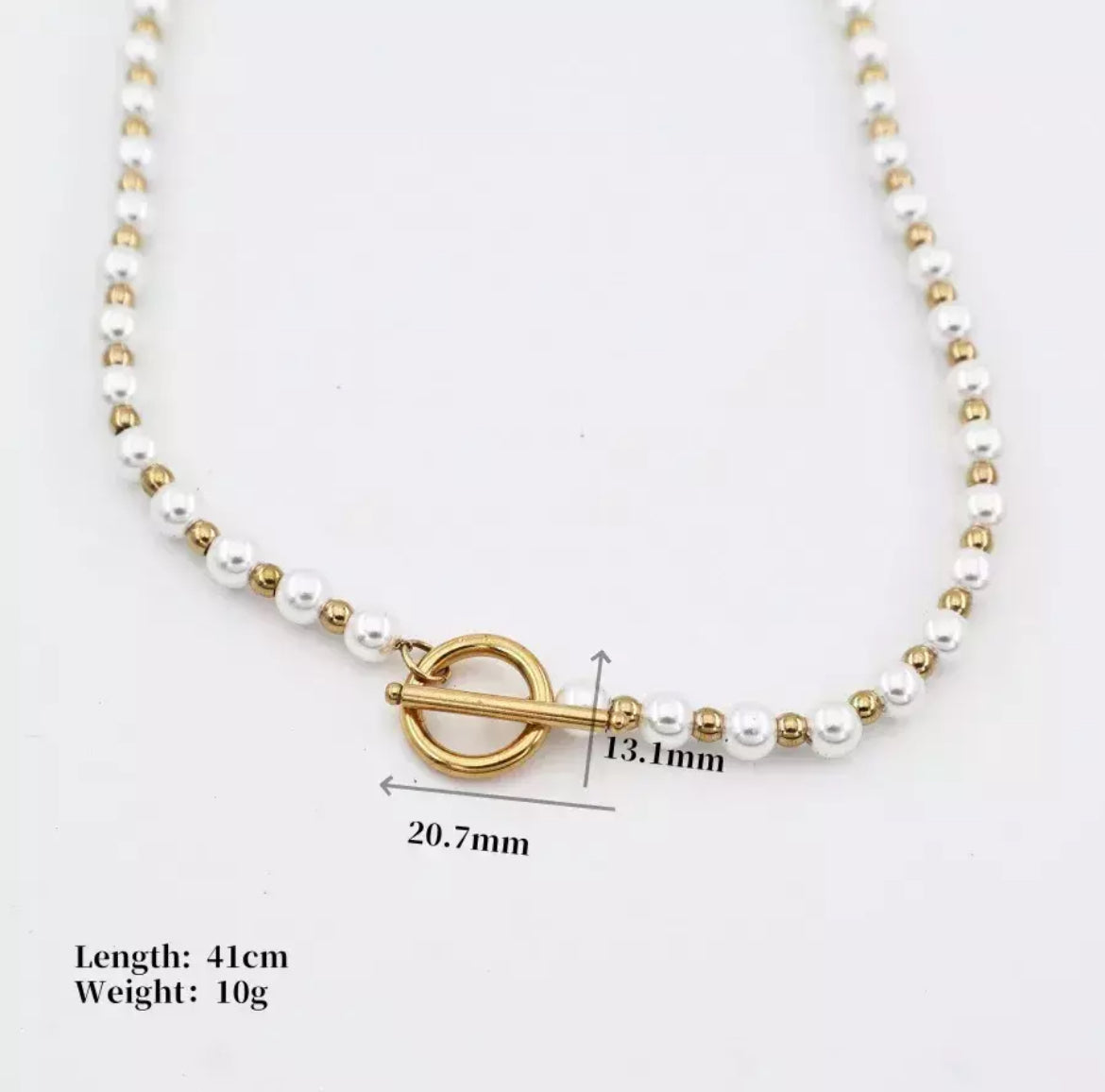 COLLAR CHOKER BOUCLE PEARL
