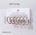 COMBO DE ARGOLLAS MÉDIUM SILVER
