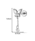PIERCING MARIPOSA CHARMIE SILVER