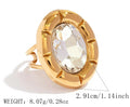 ANILLO OVALON CUBIC GOLD