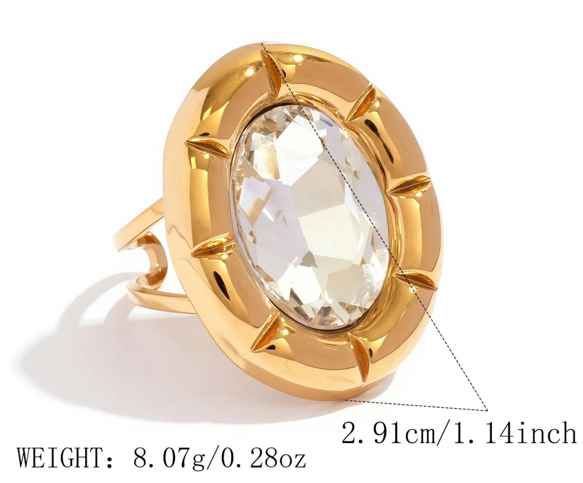 ANILLO OVALON CUBIC GOLD