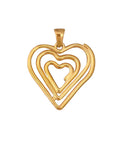 DIJE MEDALLA  CORAZÓN GOLD